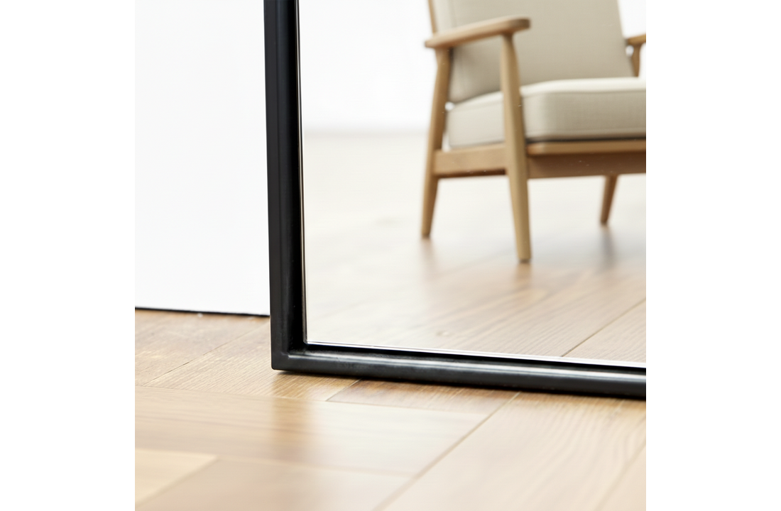 Extra Large Staande Spiegel 120 x 190 cm - Rechthoekig - Zwart