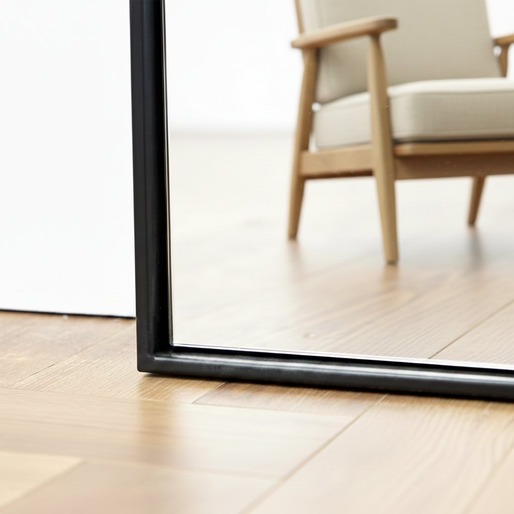 Extra Large Staande Spiegel 120 x 190 cm - Rechthoekig - Zwart