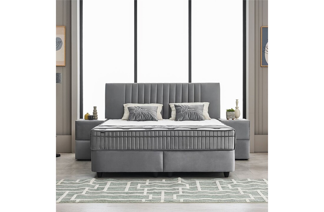 Boxspring Clara Grijs incl. matras
