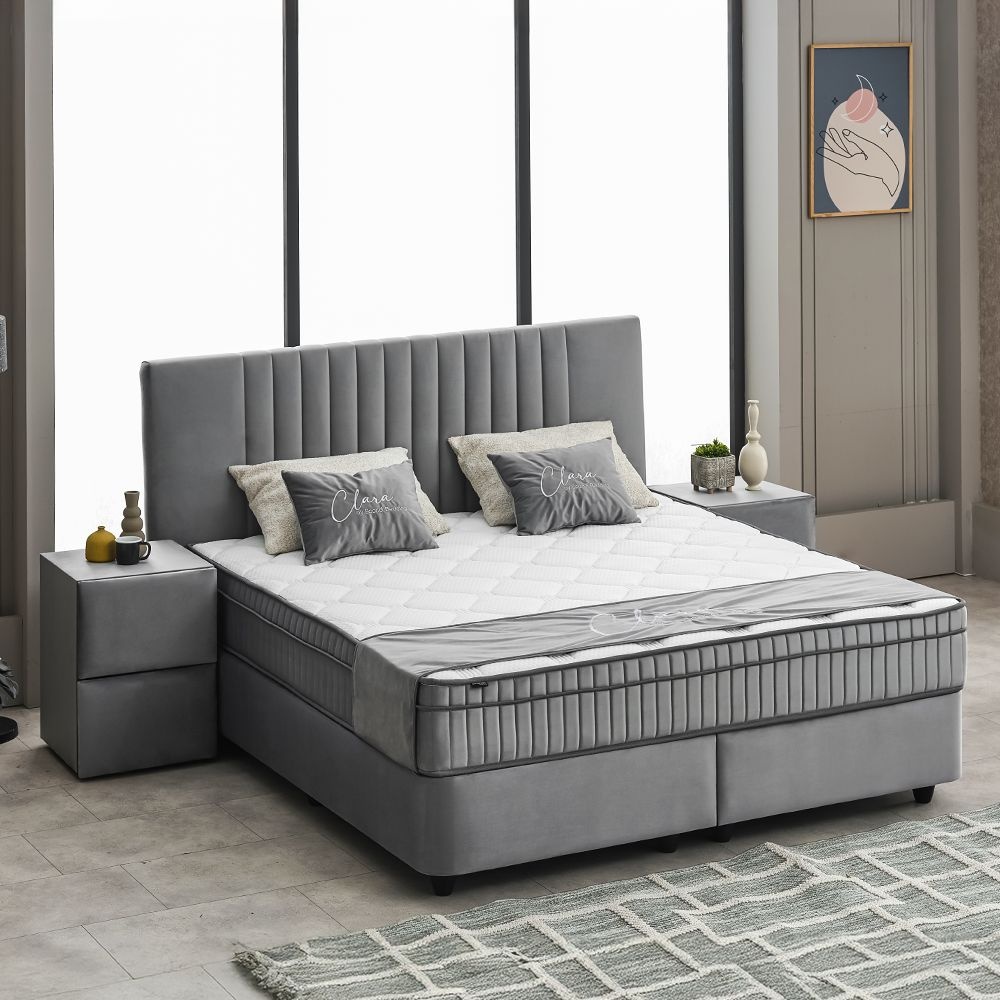 Boxspring Clara Grijs incl. matras
