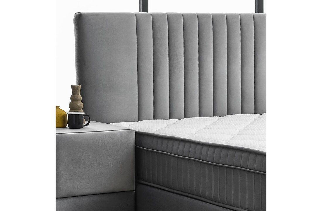 Boxspring Clara Grijs incl. matras