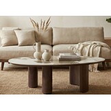 Salontafel Palermo - Bruin - Keramiek - (Marmerlook)