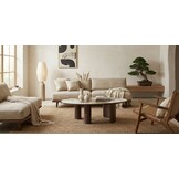 Salontafel Palermo - Bruin - Keramiek - (Marmerlook)