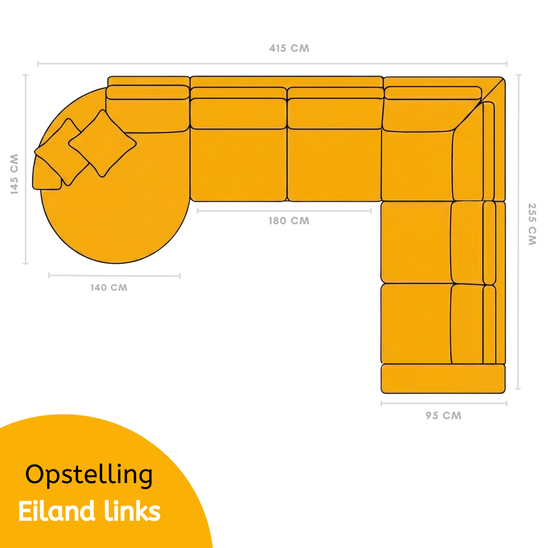 Hoekbank Moon | Gebroken wit