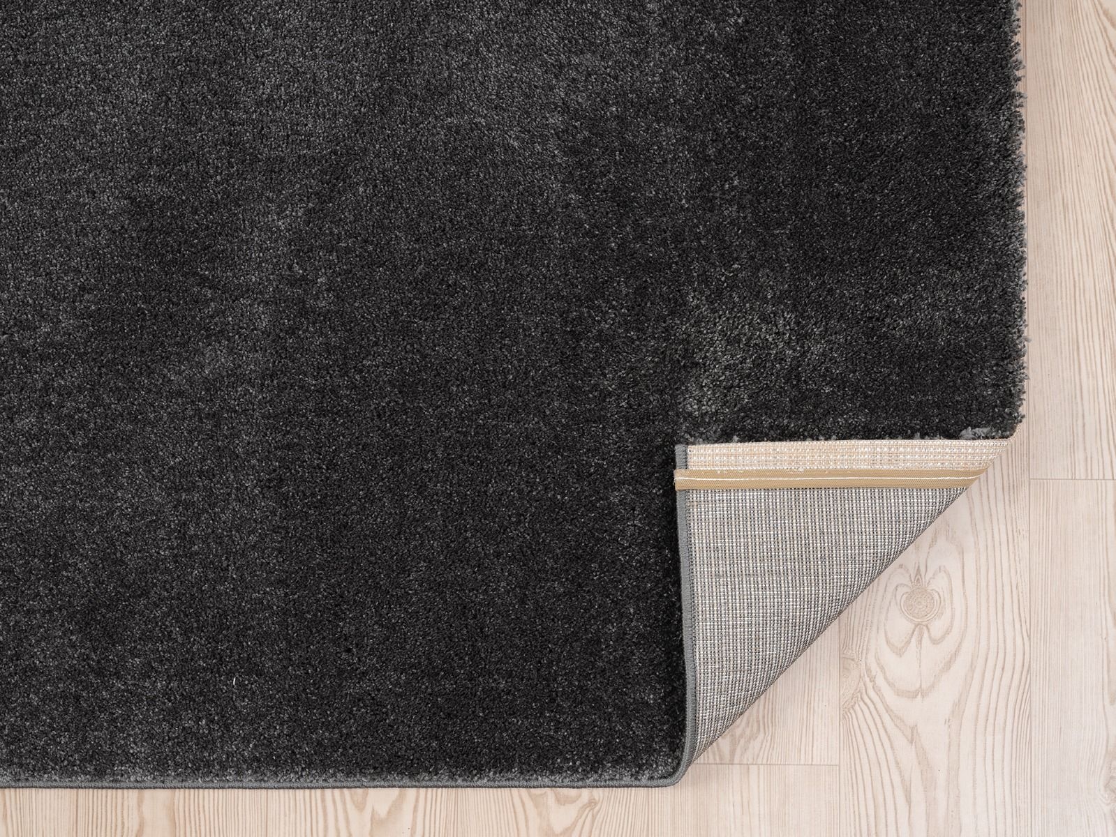 Vloerkleed hoogpolig Asta - Antraciet