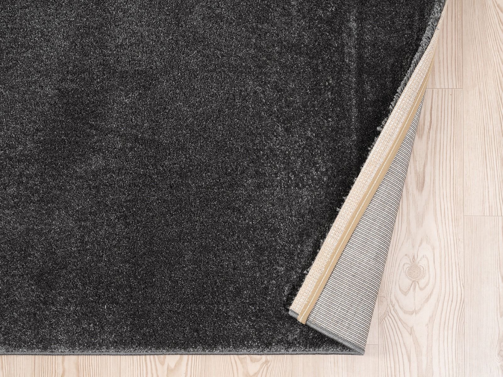 Vloerkleed hoogpolig Asta - Antraciet
