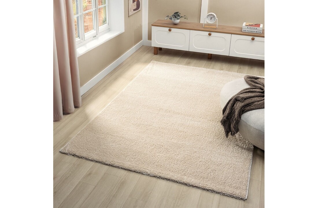 Vloerkleed hoogpolig Asta - Crème