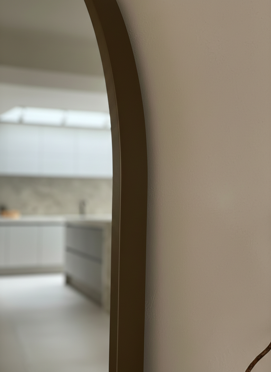 Boogspiegel Bruin 100x180 cm - Staand- en Hangsysteem