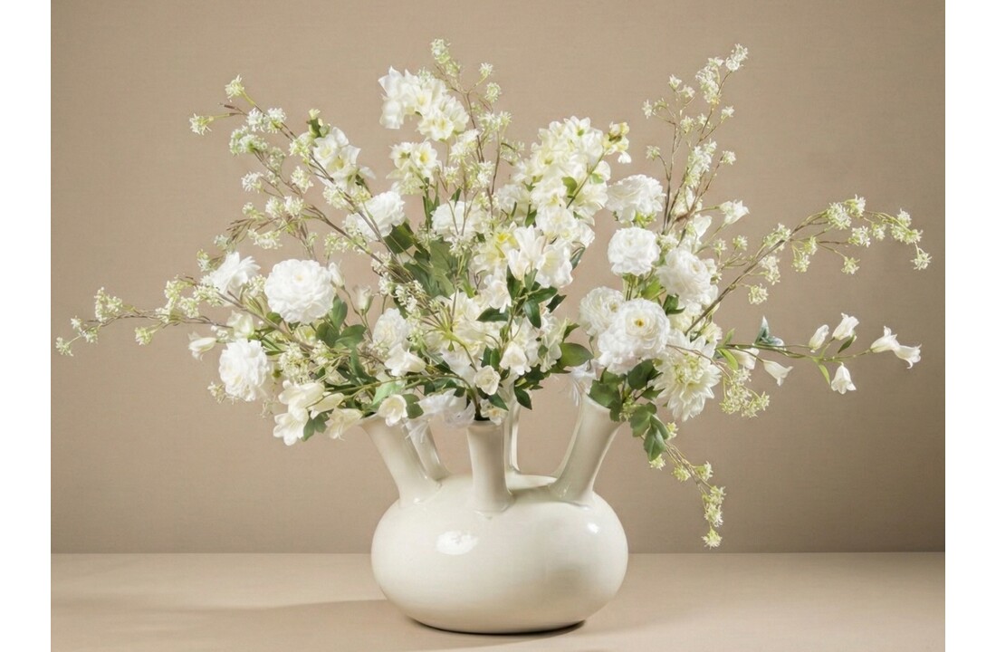 Zijden boeket | White Nature  - 19 stelen