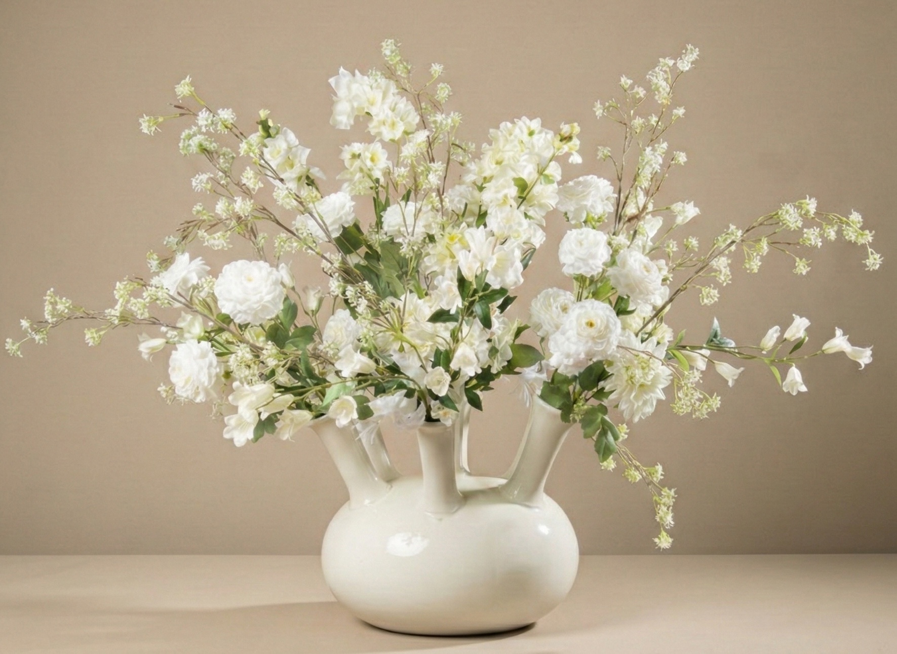 Zijden boeket | White Nature  - 19 stelen