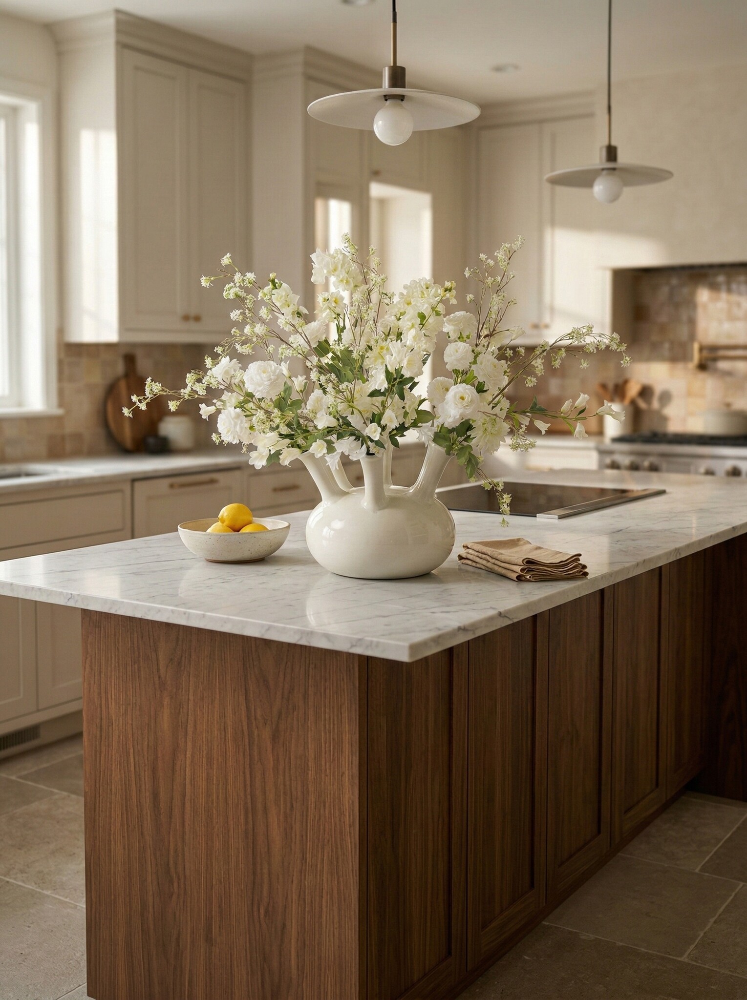 Zijden boeket | White Nature  - 19 stelen