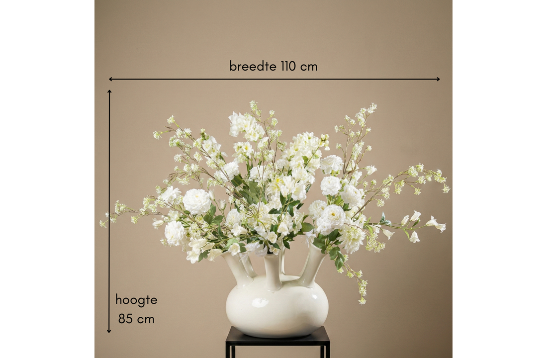 Zijden boeket | White Nature  - 19 stelen