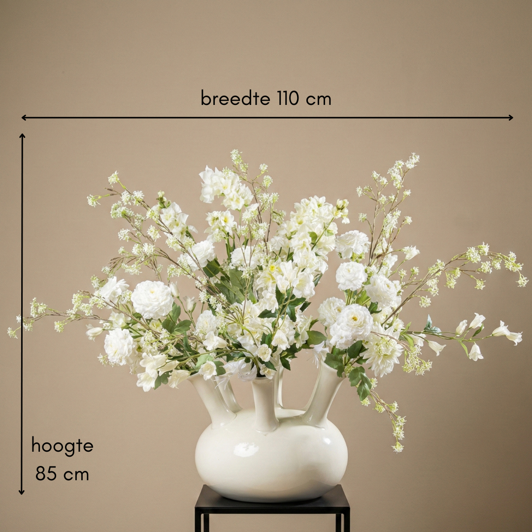 Zijden boeket | White Nature  - 19 stelen