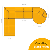 Hoekbank Moon Luxe | Crème