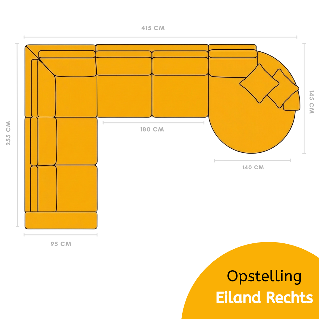 Hoekbank Moon Luxe | Crème