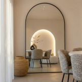 Boogspiegel Zwart 100x180 cm - Staand- en Hangsysteem