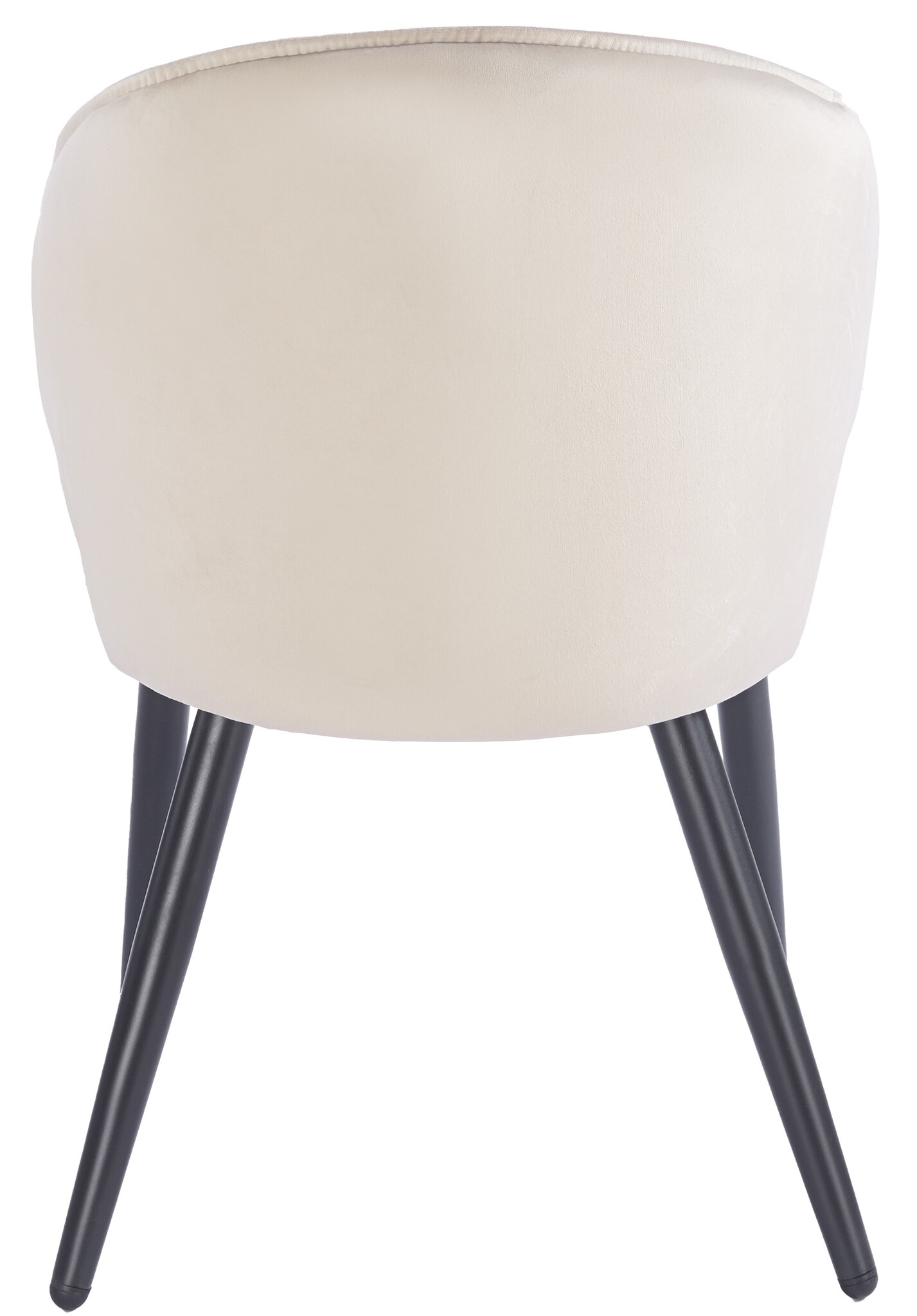 Eetkamerstoel Porto Taupe velvet  - zwart - vast