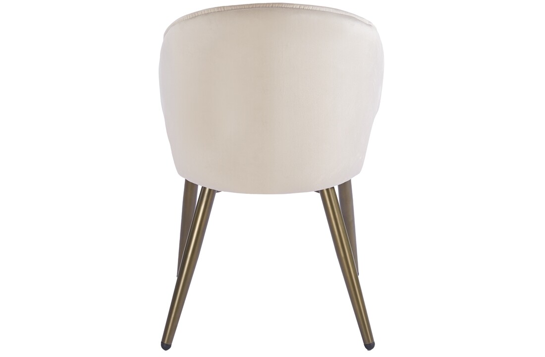 Eetkamerstoel Porto Taupe velvet  - bruin - vast