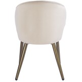 Eetkamerstoel Porto Taupe velvet  - bruin - vast