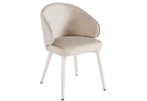 Eetkamerstoel Porto Taupe velvet  - beige - vast