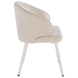 Eetkamerstoel Porto Taupe velvet  - beige - vast