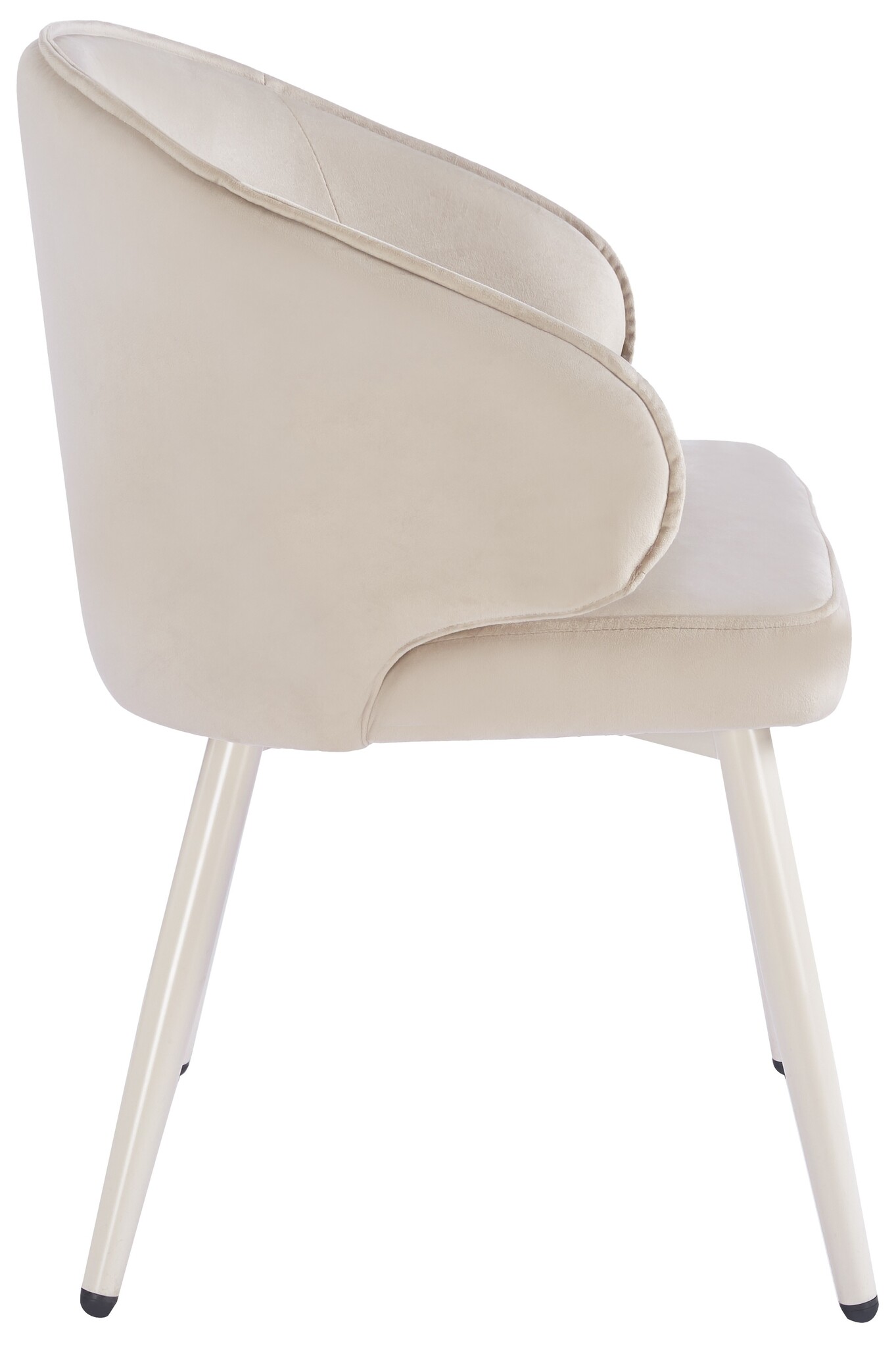 Eetkamerstoel Porto Taupe velvet  - beige - vast