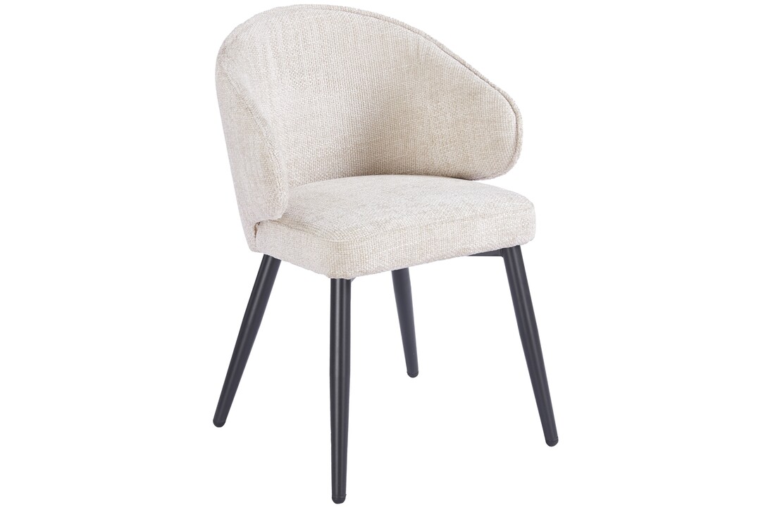 Eetkamerstoel Porto Renegade Natural 01 - zwart - vast