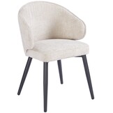 Eetkamerstoel Porto Renegade Natural 01 - zwart - vast