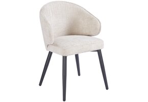 Eetkamerstoel Porto Renegade Natural 01 - zwart - vast