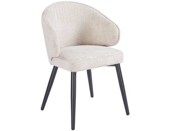 Eetkamerstoel Porto Renegade Natural 01 - zwart - vast