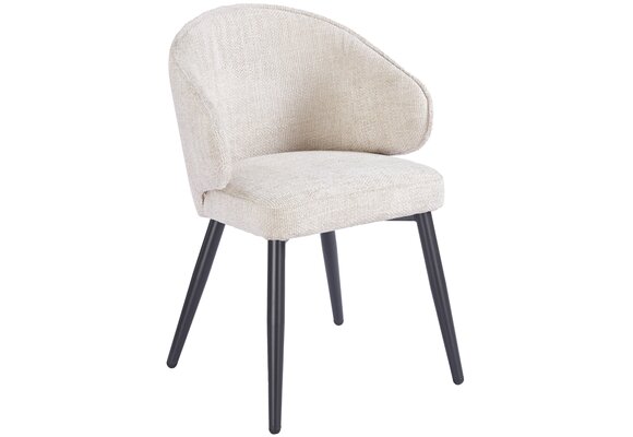 Eetkamerstoel Porto Renegade Natural 01 - zwart - vast