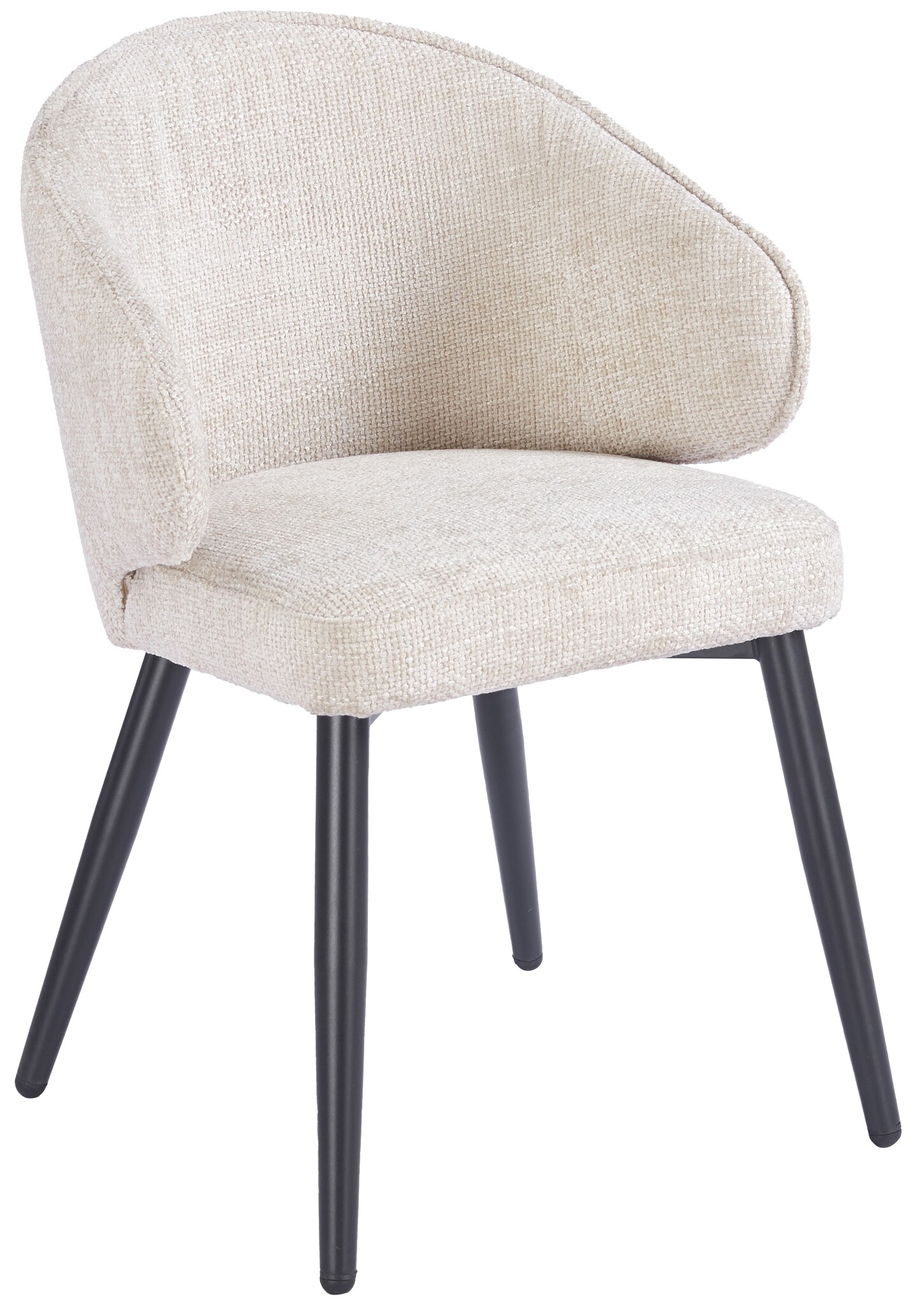 Eetkamerstoel Porto Renegade Natural 01 - zwart - vast