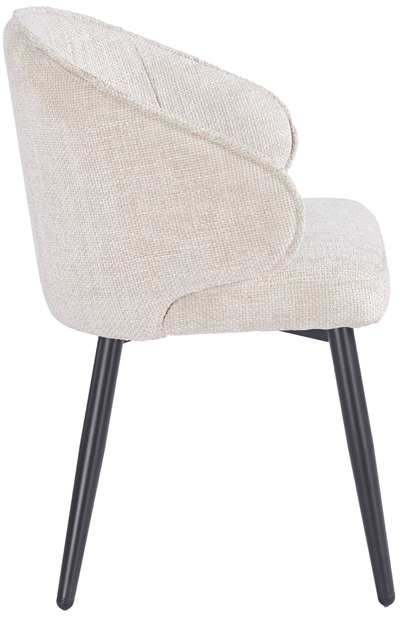 Eetkamerstoel Porto Renegade Natural 01 - zwart - vast