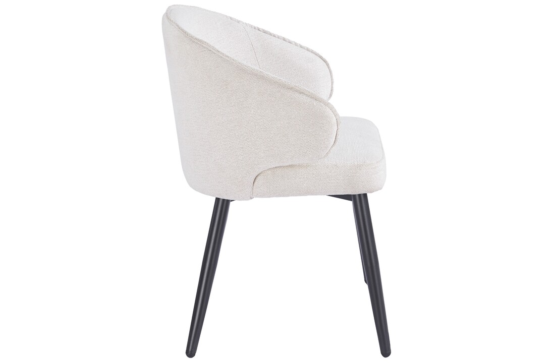 Eetkamerstoel Porto Sneak Linnen 110 - zwart - vast