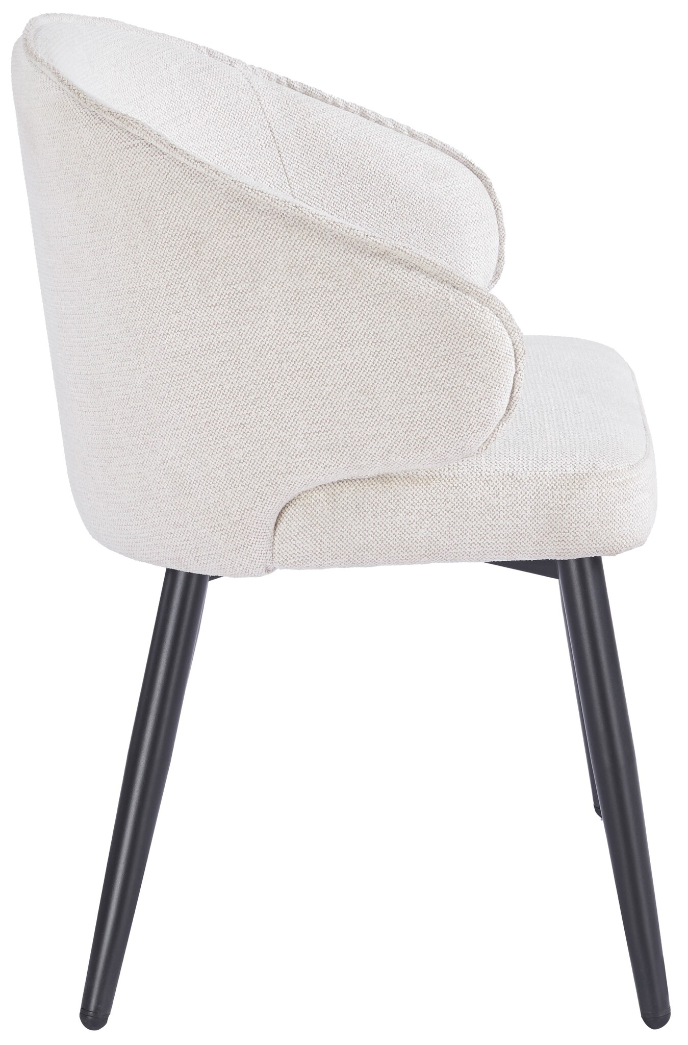 Eetkamerstoel Porto Sneak Linnen 110 - zwart - vast