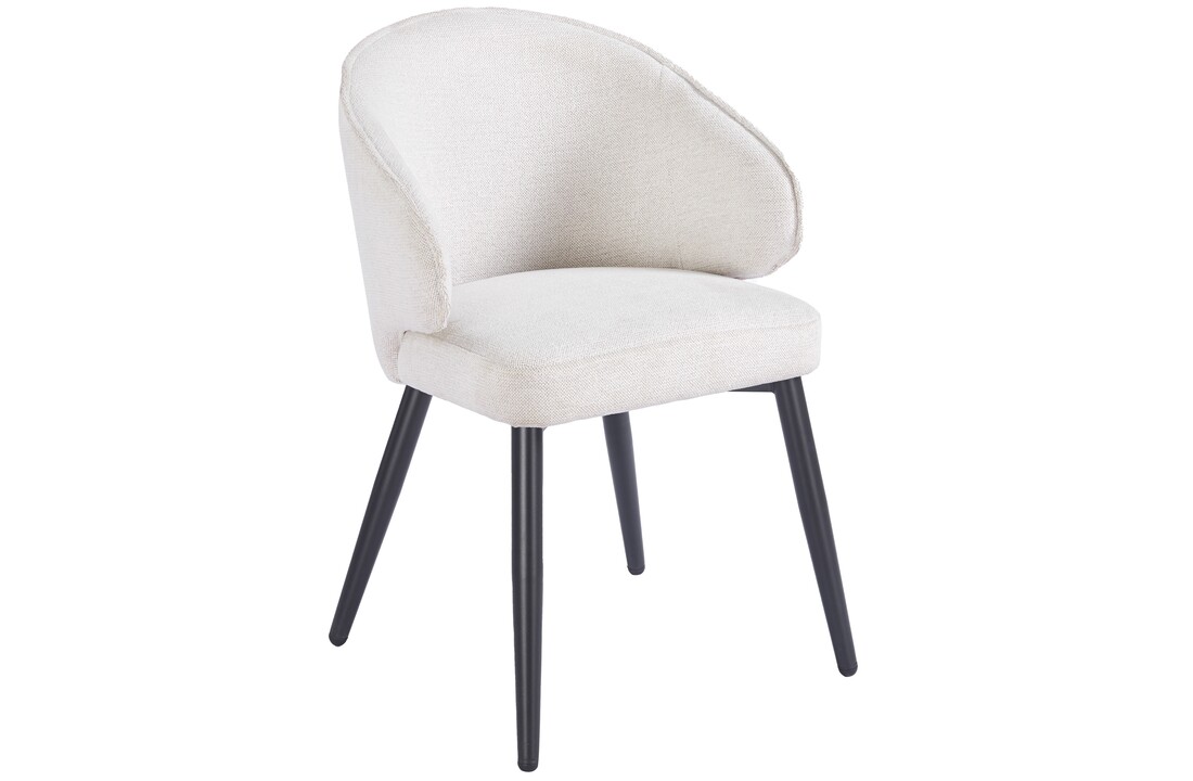 Eetkamerstoel Porto Sneak Linnen 110 - zwart - vast