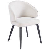 Eetkamerstoel Porto Sneak Linnen 110 - zwart - vast