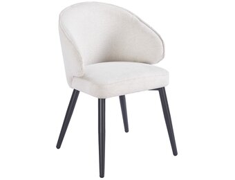 Eetkamerstoel Porto Sneak Linnen 110 - zwart - vast