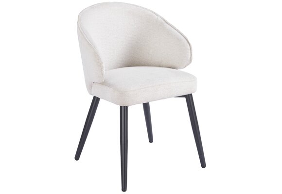 Eetkamerstoel Porto Sneak Linnen 110 - zwart - vast