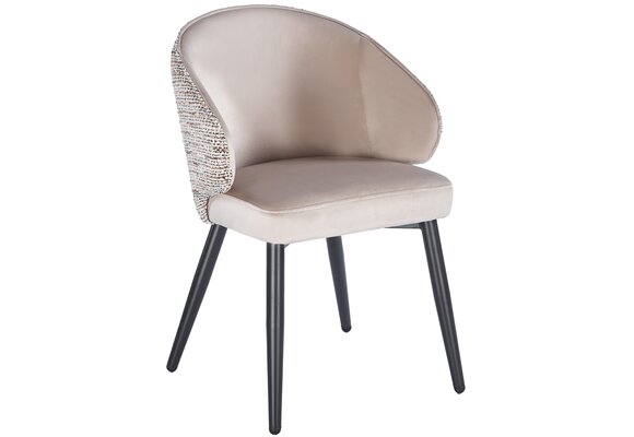 Eetkamerstoel Porto Velvet / Be Trendy - zwart - vast