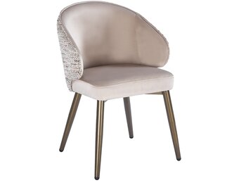 Eetkamerstoel Porto Velvet / Be Trendy - bruin - vast