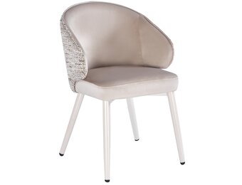 Eetkamerstoel Porto Velvet / Be Trendy - beige - vast