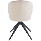 Eetkamerstoel Porto Taupe velvet  - zwart - draai