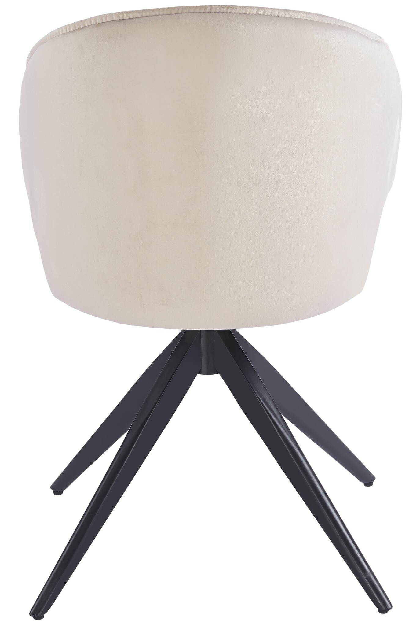 Eetkamerstoel Porto Taupe velvet  - zwart - draai