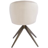 Eetkamerstoel Porto Taupe velvet  - bruin - draai