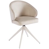 Eetkamerstoel Porto Taupe velvet  - beige - draai