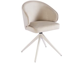 Eetkamerstoel Porto Taupe velvet  - beige - draai