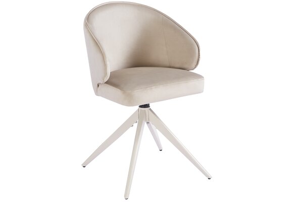 Eetkamerstoel Porto Taupe velvet  - beige - draai