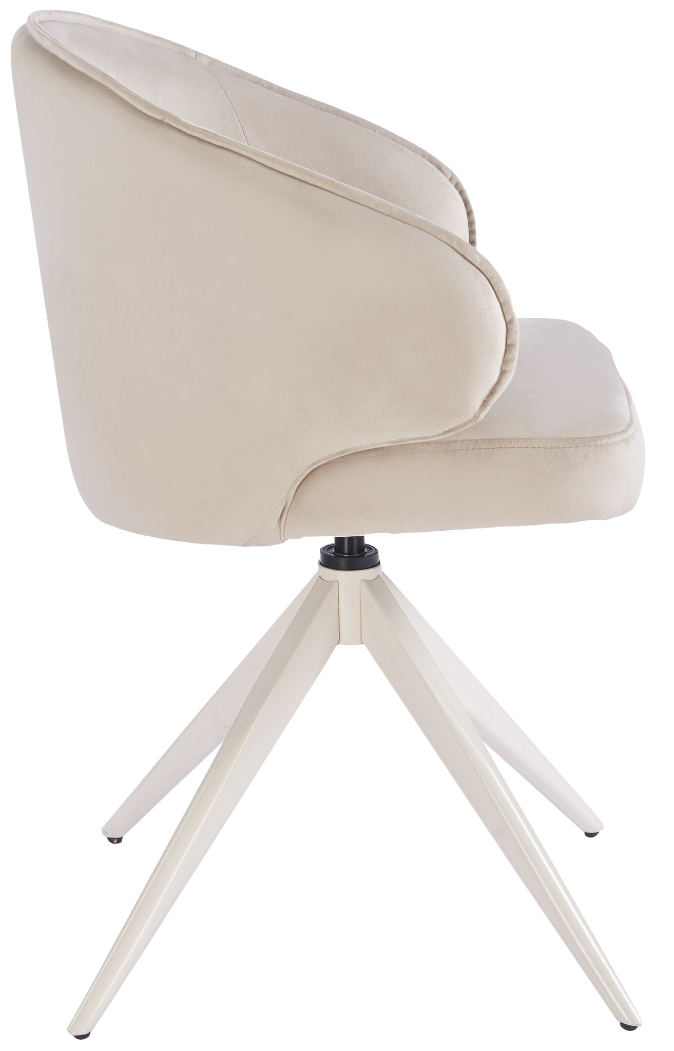 Eetkamerstoel Porto Taupe velvet - beige - draai