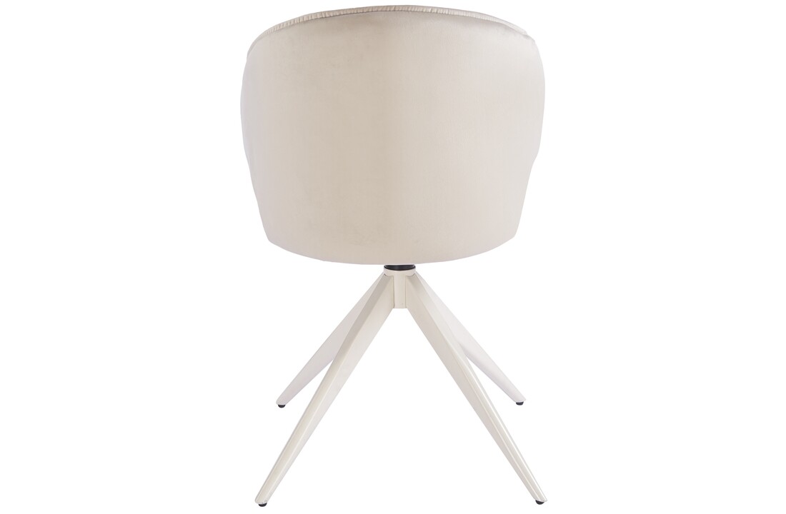 Eetkamerstoel Porto Taupe velvet - beige - draai